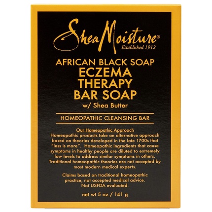 SheaMoisture Кусковое мыло от экземы Африканское мыло с маслом ши, черное, алоэ
SheaMoisture Кусковое мыло от экземы Африканское мыло с маслом ши, черное, алоэ