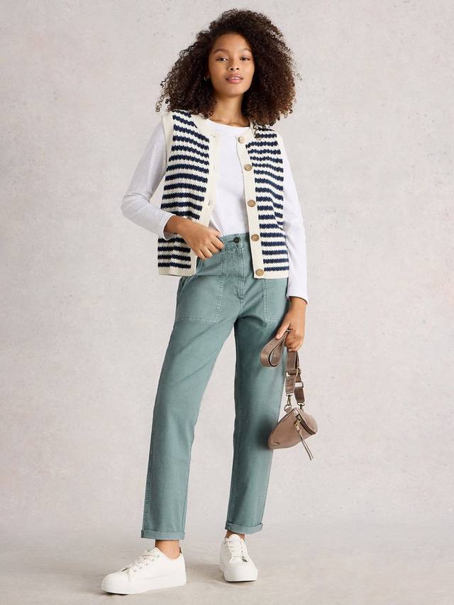 Брюки чино Twister из смеси органического хлопка и льна White Stuff
Брюки чино Twister из смеси органического хлопка и льна White Stuff