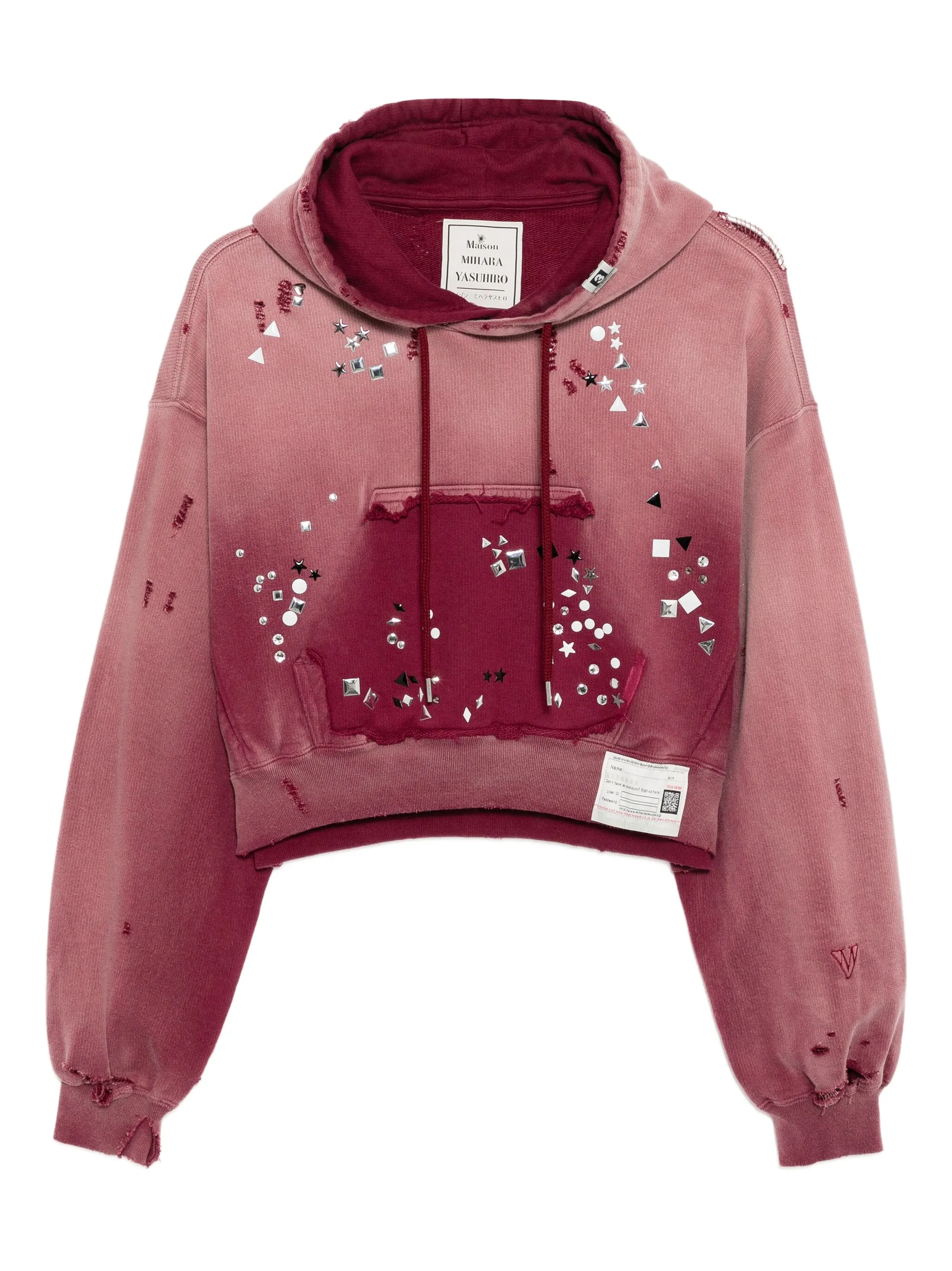 Декорированное худи Maison Mihara Yasuhiro, красный
Декорированное худи Maison Mihara Yasuhiro, красный