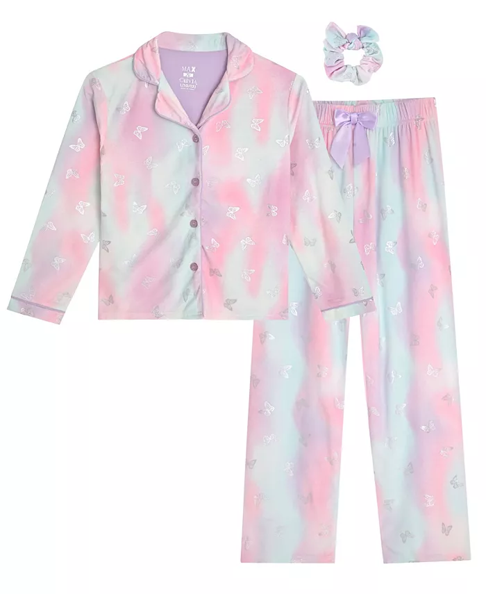 Маленькие и большие девочки пижамный комплект из 3 предметов: куртка, штаны и сканчи Max & Olivia, мультиколор
Маленькие и большие девочки пижамный комплект из 3 предметов: куртка, штаны и сканчи Max & Olivia, мультиколор