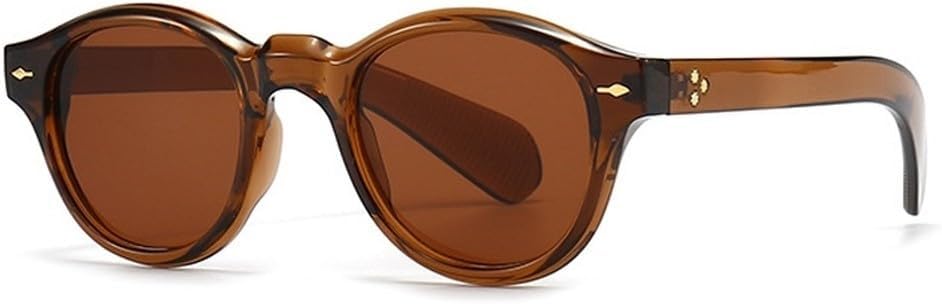 Винтажные круглые солнцезащитные очки для женщин, модные панк-очки, очки с защитой от УФ-излучения UV400 для мужчин, трендовые солнцезащитные очки с заклепками SKFGNX, Brown Brown
Винтажные круглые солнцезащитные очки для женщин, модные панк-очки, очки с защитой от УФ-излучения UV400 для мужчин, трендовые солнцезащитные очки с заклепками SKFGNX, Brown Brown