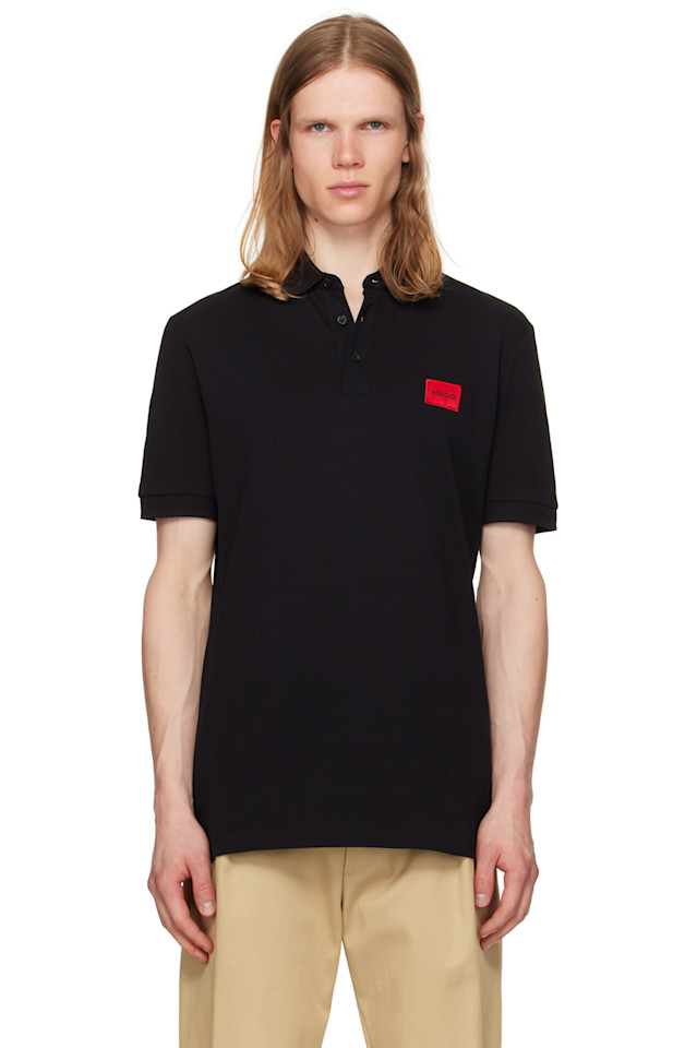 Хлопковая пике-поло с логотипом, приталенный силуэт Hugo, черный
Хлопковая пике-поло с логотипом, приталенный силуэт Hugo, черный