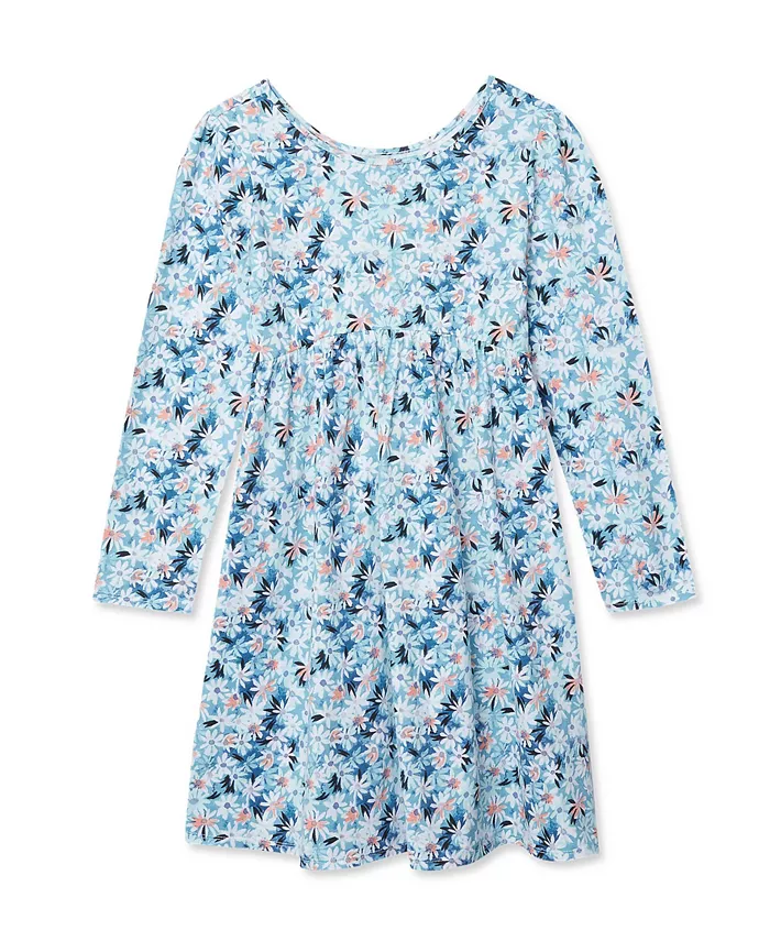 Детское платье с длинными рукавами и сборкой на талии из джерси Lands' End, синий
Детское платье с длинными рукавами и сборкой на талии из джерси Lands' End, синий