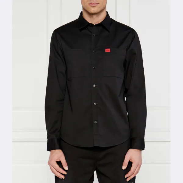 Рубашка стандартного кроя Hugo, черный 
Рубашка стандартного кроя Hugo, черный