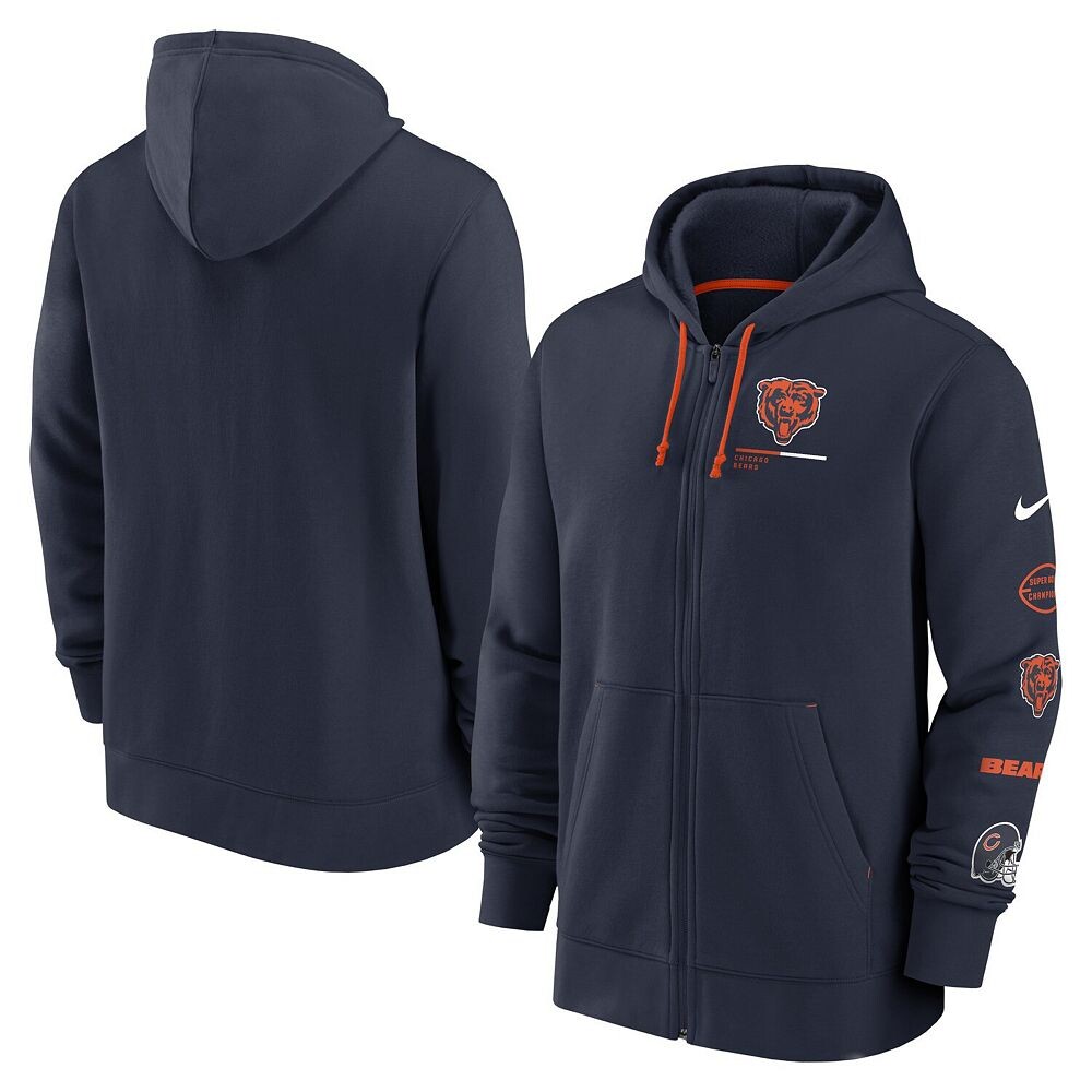 Мужская толстовка с молнией во всю длину Nike Navy Chicago Bears Surrey, цвет Brs Navy
Мужская толстовка с молнией во всю длину Nike Navy Chicago Bears Surrey, цвет Brs Navy