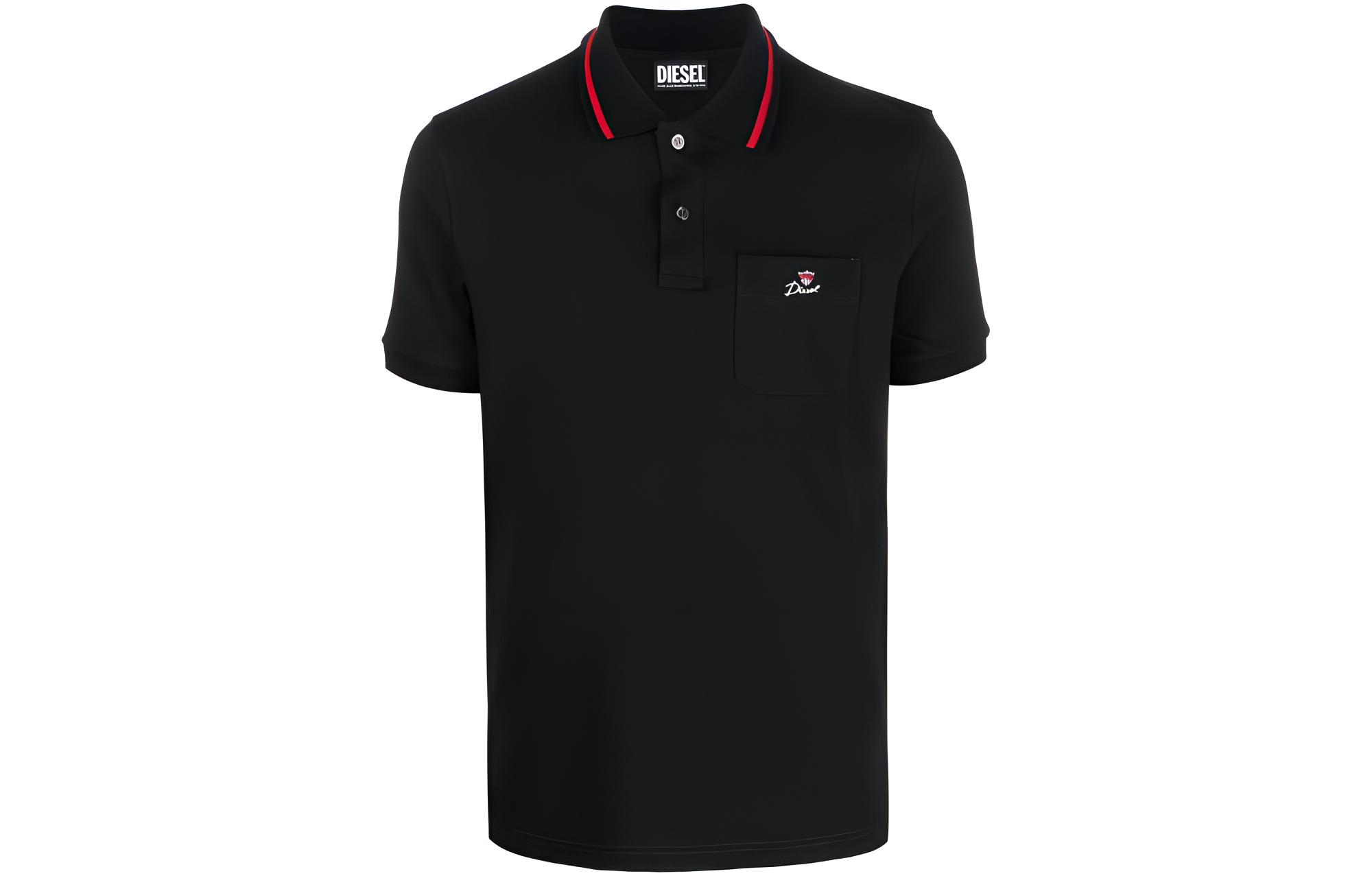 Поло с вышитым логотипом DIESEL, черный
Поло с вышитым логотипом DIESEL, черный