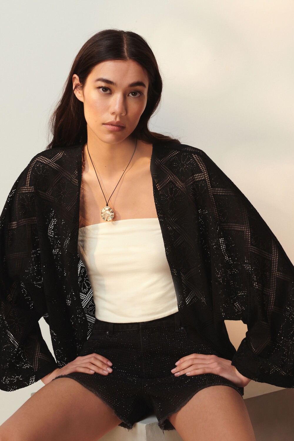 Кардиган крючком Next, черный
Кардиган крючком Next, черный