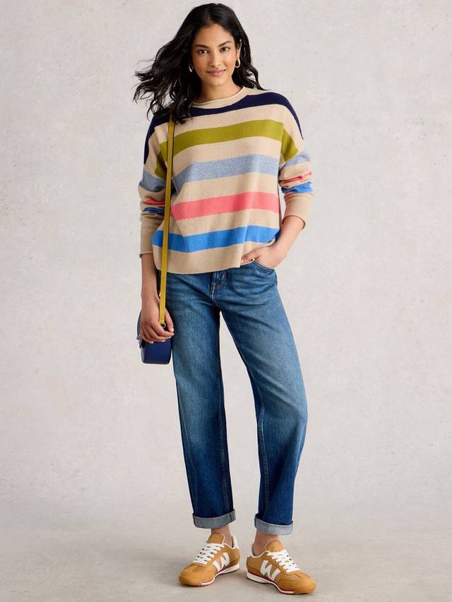 Джемпер в полоску из кашемира White Stuff
Джемпер в полоску из кашемира White Stuff