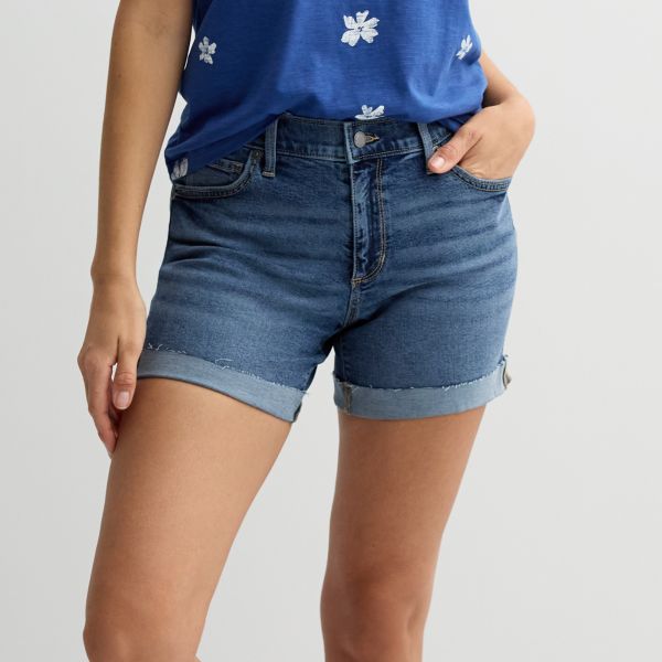 Миниатюрные шорты со средней посадкой и отворотами на манжетах Sonoma Goods For Life, цвет dark wash
Миниатюрные шорты со средней посадкой и отворотами на манжетах Sonoma Goods For Life, цвет dark wash