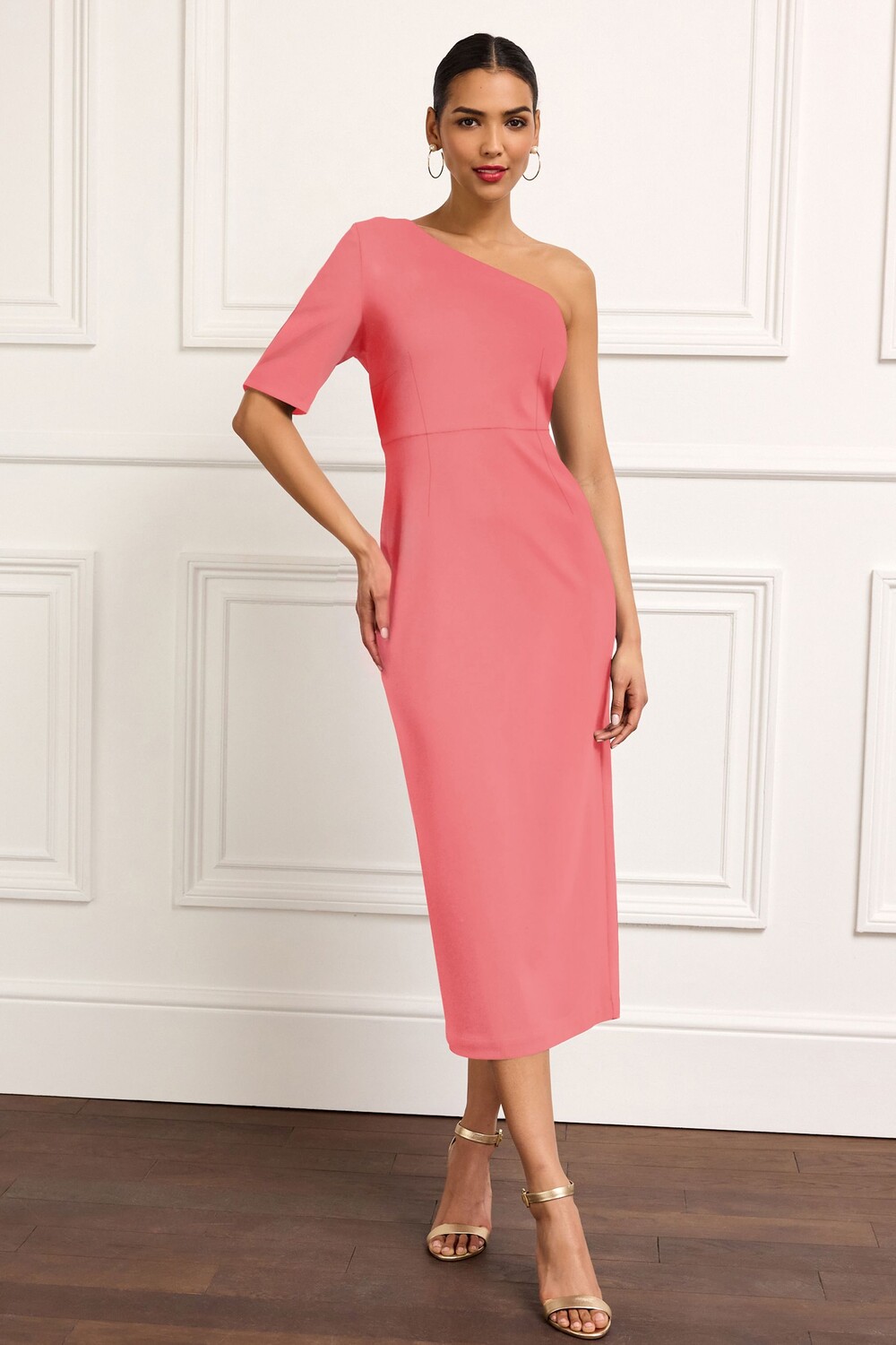 Платье миди на одно плечо из ткани Понте Next, розовый
Платье миди на одно плечо из ткани Понте Next, розовый