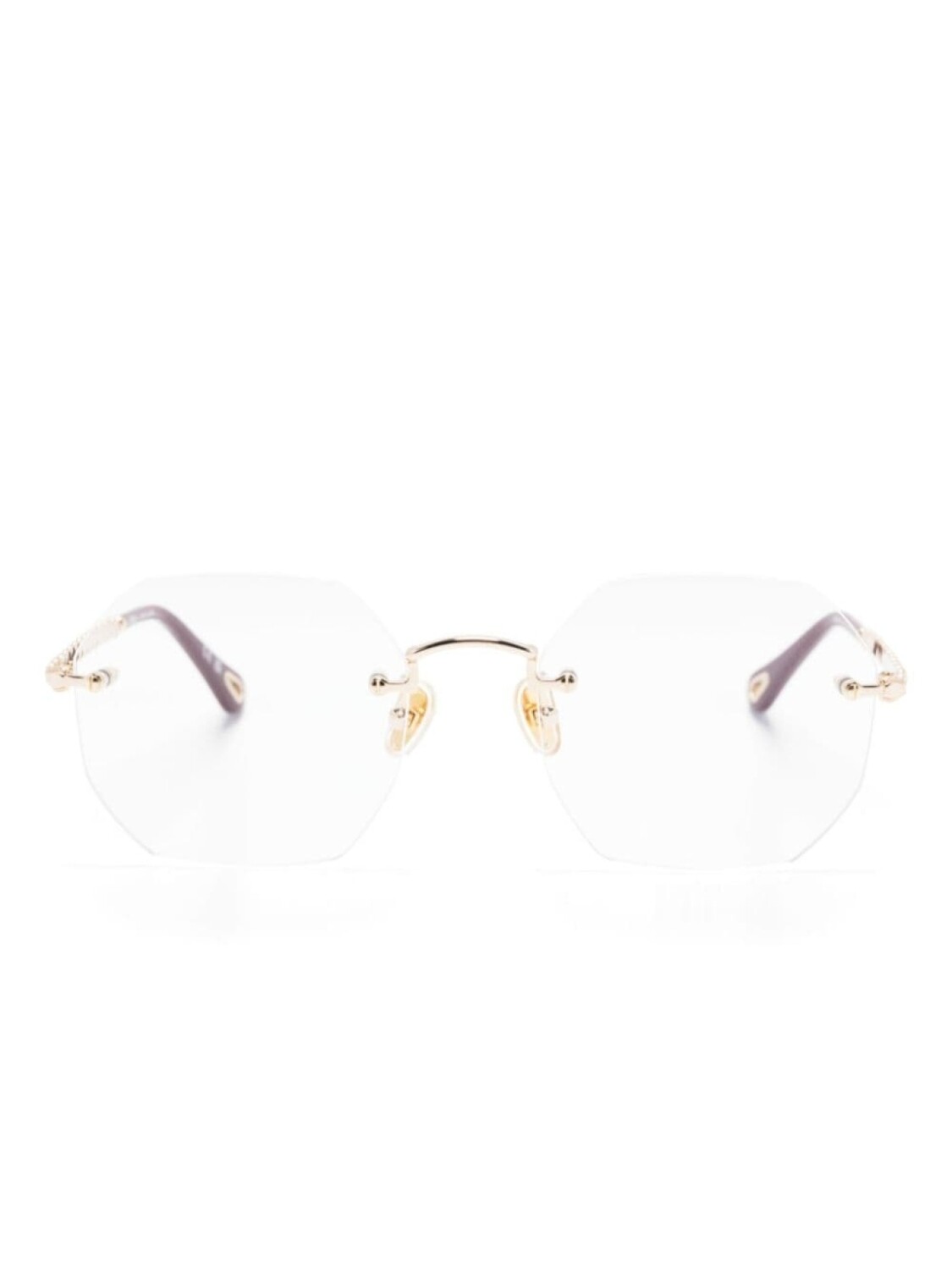 Chloé Eyewear очки с геометричными линзами, золотой 
Chloé Eyewear очки с геометричными линзами, золотой