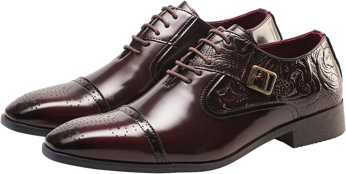 Мужские кожаные оксфорды Santimon с пряжкой, классические броги с крыльями и закрытым носком, формальная обувь для бизнеса, красный
Мужские кожаные оксфорды Santimon с пряжкой, классические броги с крыльями и закрытым носком, формальная обувь для бизнеса, красный