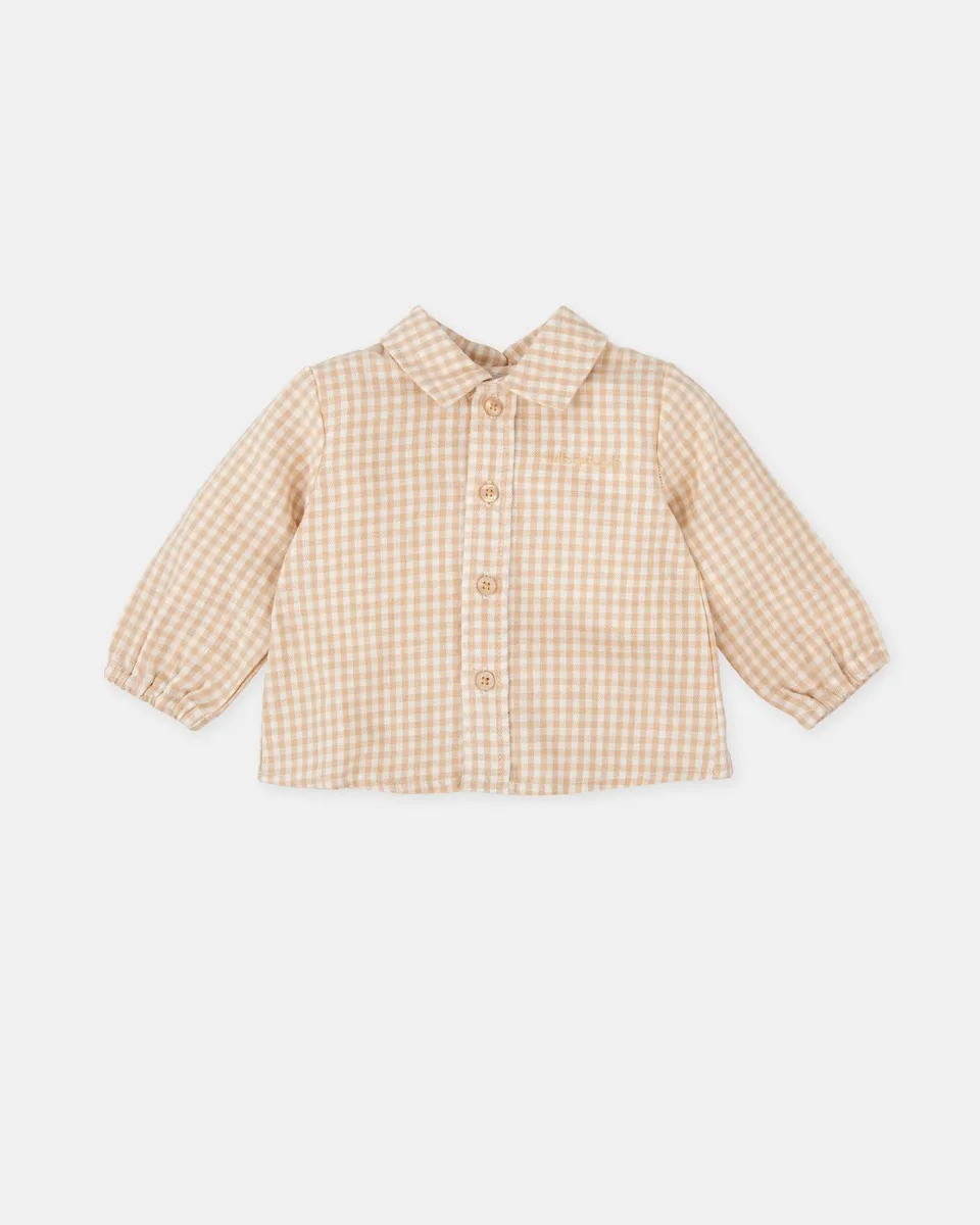 Детская рубашка в клетку песочного цвета Tutto Piccolo
Детская рубашка в клетку песочного цвета Tutto Piccolo