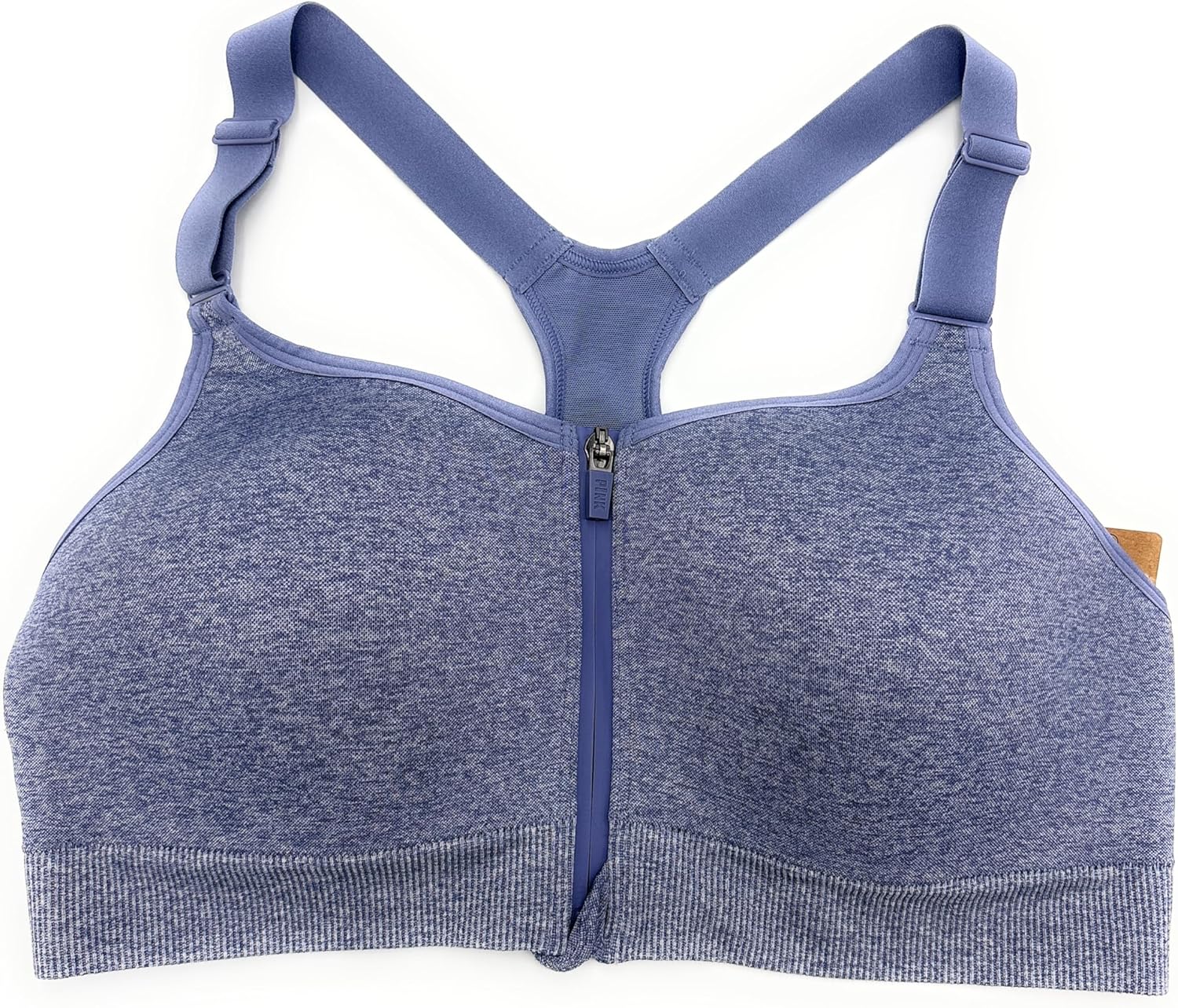 Бесшовный спортивный бюстгальтер с легкой подкладкой от Victoria's Secret Pink Active, Blue Marled
Бесшовный спортивный бюстгальтер с легкой подкладкой от Victoria's Secret Pink Active, Blue Marled