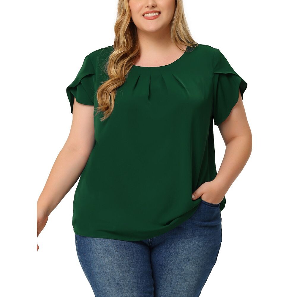 Женский, большие размеры, однотонный, рабочий, плиссированный, круглый вырез, базовый топ с рукавами-тюльпанами Agnes Orinda, зеленый
Женский, большие размеры, однотонный, рабочий, плиссированный, круглый вырез, базовый топ с рукавами-тюльпанами Agnes Orinda, зеленый