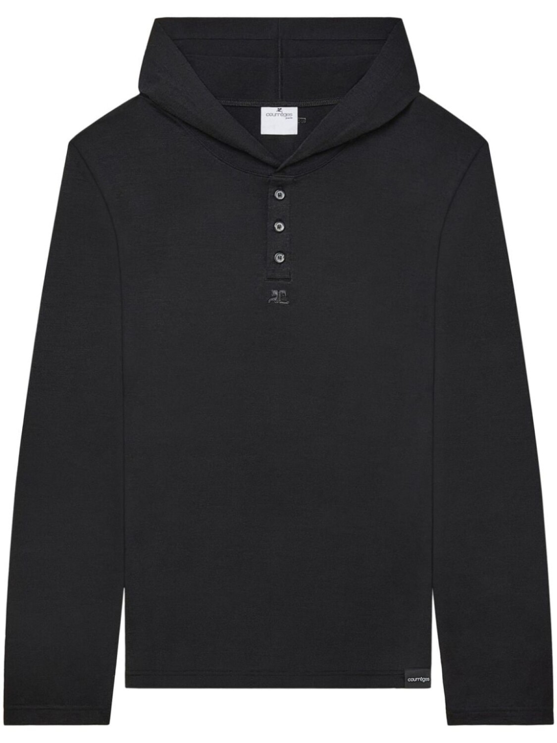 Courrèges шерстяное худи тонкой вязки, черный
Courrèges шерстяное худи тонкой вязки, черный