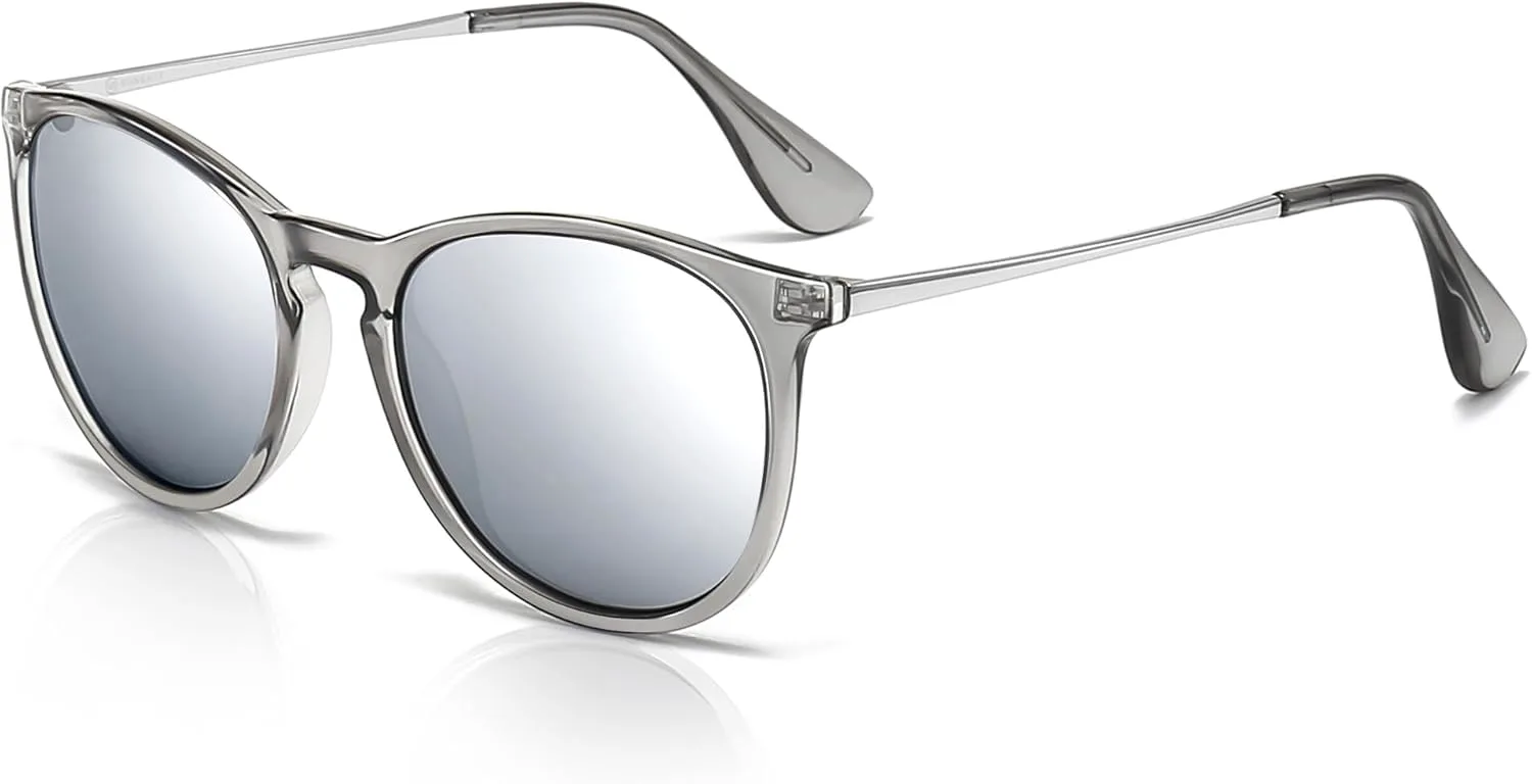Солнцезащитные очки SUNGAIT Premium Vintage Round для женщин и мужчин, классический ретро-стиль, 09 Polarized Silver Mirrored Lens/Transparent Gray Frame
Солнцезащитные очки SUNGAIT Premium Vintage Round для женщин и мужчин, классический ретро-стиль, 09 Polarized Silver Mirrored Lens/Transparent Gray Frame