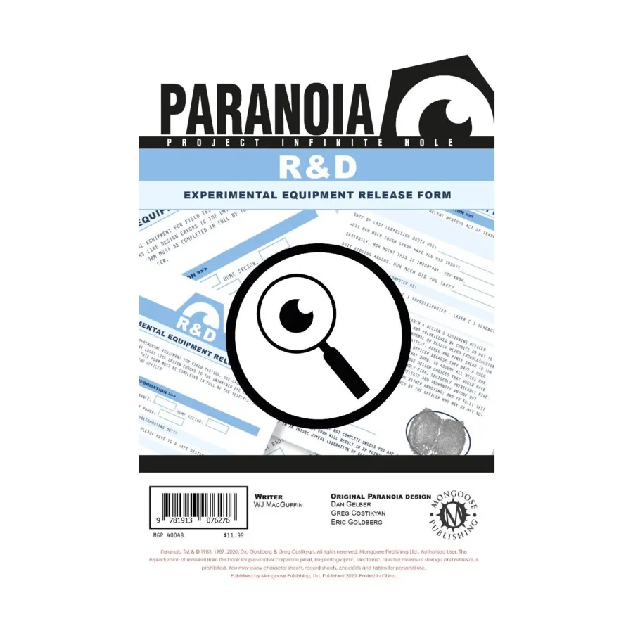 Пакет форм выпуска экспериментального оборудования, Paranoia - Red Clearance Edition
Пакет форм выпуска экспериментального оборудования, Paranoia - Red Clearance Edition