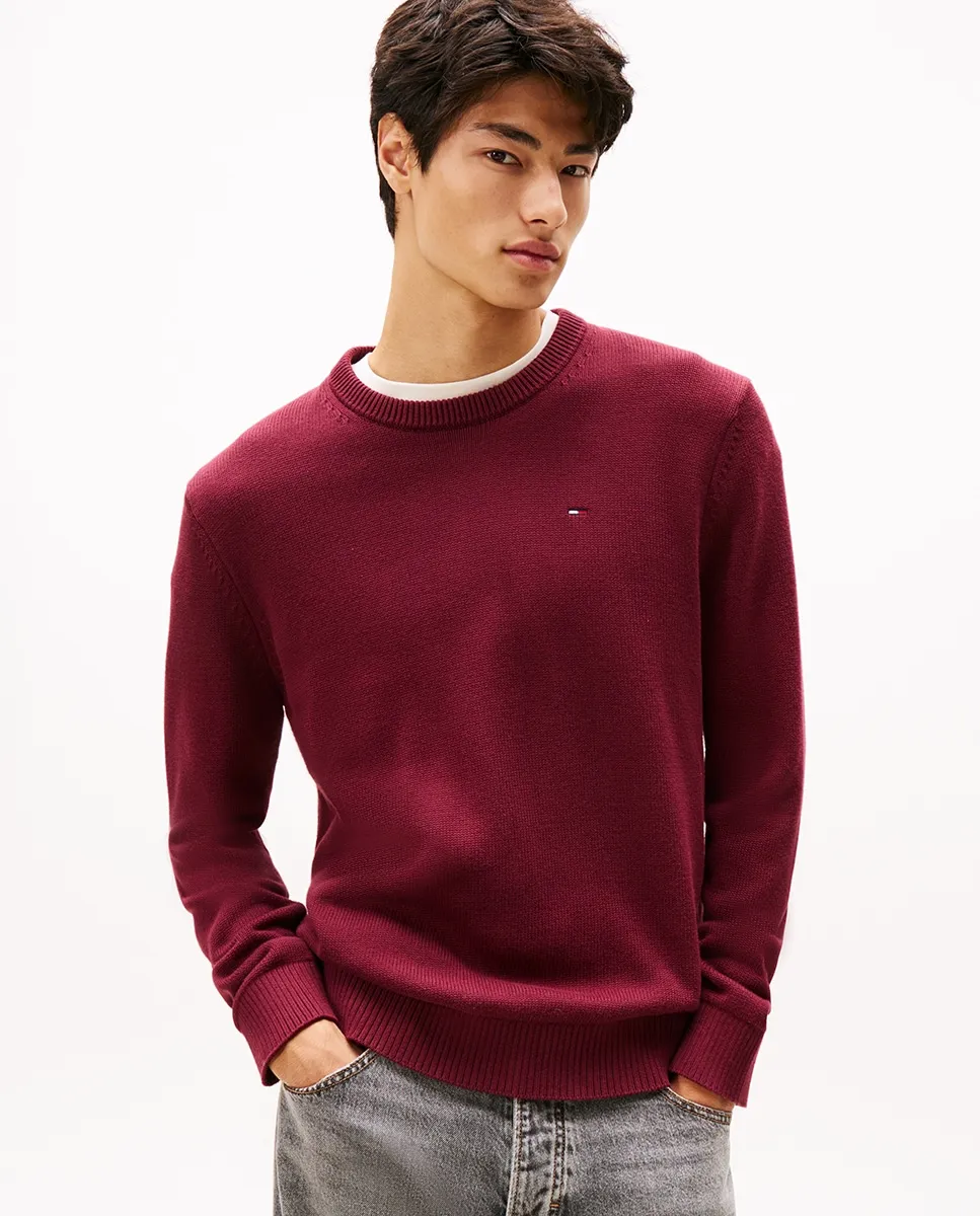 Базовый мужской джемпер облегающего кроя с круглым вырезом Tommy Jeans, бордовый
Базовый мужской джемпер облегающего кроя с круглым вырезом Tommy Jeans, бордовый