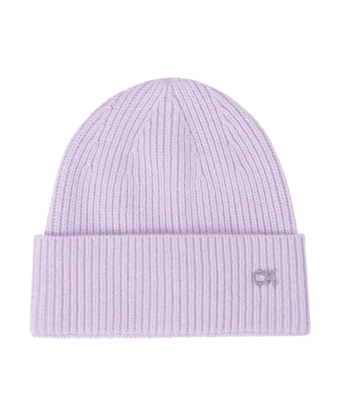 Шапка бини re lo mix Calvin Klein, фиолетовый 
Шапка бини re lo mix Calvin Klein, фиолетовый