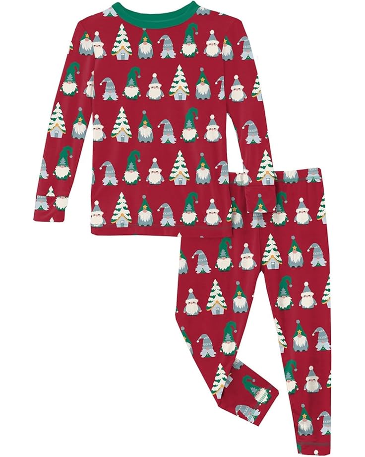 Пижама Kickee Pants Kids Print Long Sleeve Pajama Set, цвет Crimson Gnomes
Пижама Kickee Pants Kids Print Long Sleeve Pajama Set, цвет Crimson Gnomes