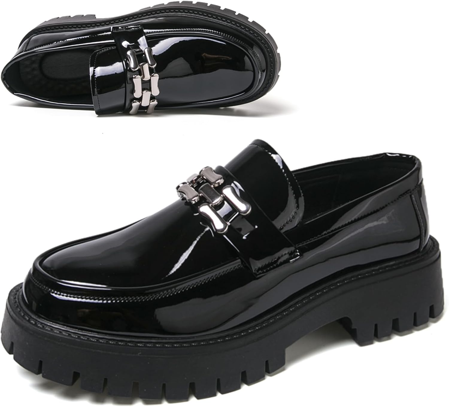 Черно-белые лоферы на платформе с монетником Роскошные туфли с круглым носком на шнуровке с рифленой подошвой Бизнес офисные туфли Для повседневного ношения Дышащие Нескользящие повседневные туфли Nekgnl
Черно-белые лоферы на платформе с монетником Роскошные туфли с круглым носком на шнуровке с рифленой подошвой Бизнес офисные туфли Для повседневного ношения Дышащие Нескользящие повседневные туфли Nekgnl