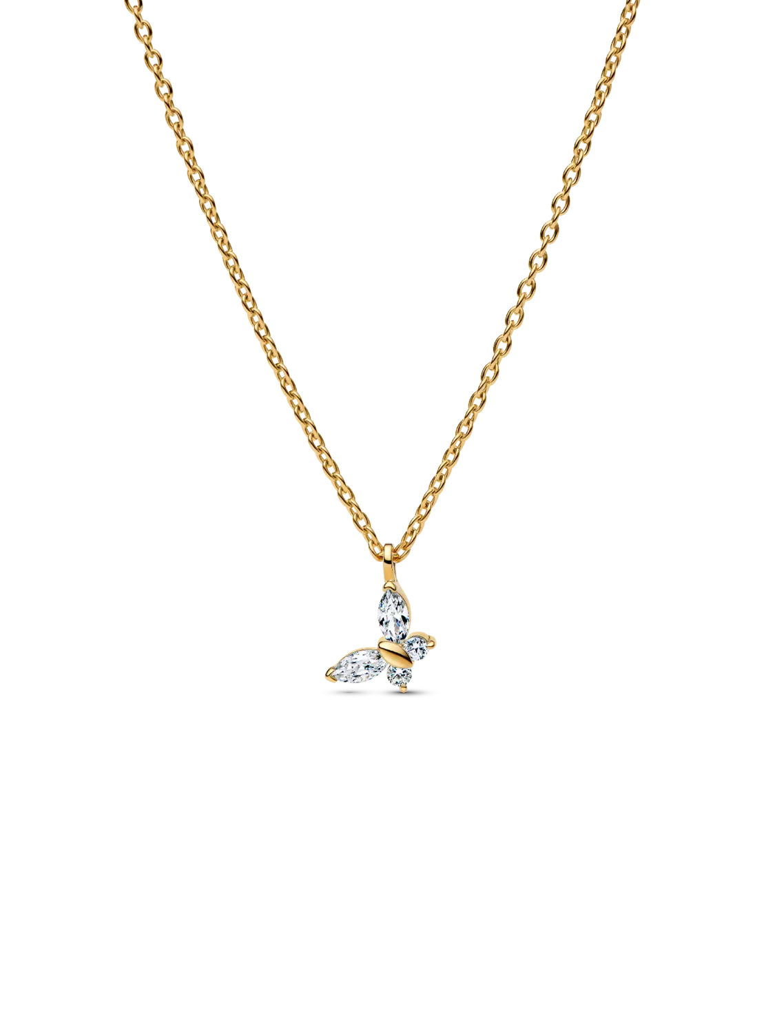 Ожерелье с подвеской в виде бабочки Pandora, 14-каратное золотое покрытие
Ожерелье с подвеской в виде бабочки Pandora, 14-каратное золотое покрытие