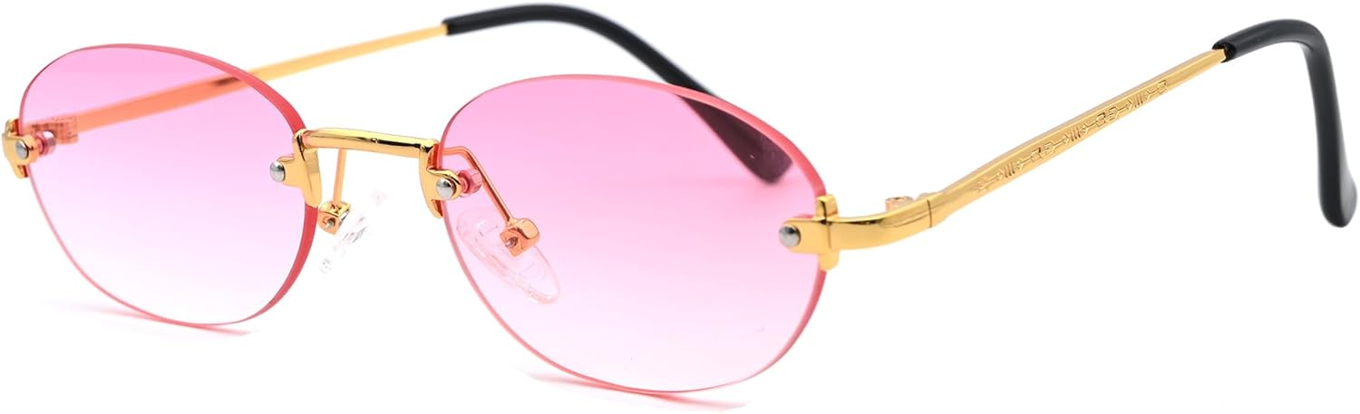 Солнцезащитные очки Onrtry Retro Small Oval для женщин и мужчин, модные солнцезащитные очки без оправы, винтажные узкие очки, дизайнерские солнцезащитные очки в стиле Y2K, A06 Gold/Gradient Pink
Солнцезащитные очки Onrtry Retro Small Oval для женщин и мужчин, модные солнцезащитные очки без оправы, винтажные узкие очки, дизайнерские солнцезащитные очки в стиле Y2K, A06 Gold/Gradient Pink