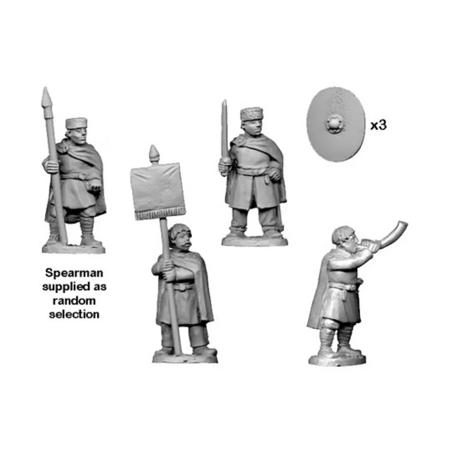 Группа управления субримской пехотой, Historical Miniatures - Dark Ages - Sub Roman (28mm) (Crusader Miniatures) 
Группа управления субримской пехотой, Historical Miniatures - Dark Ages - Sub Roman (28mm) (Crusader Miniatures)