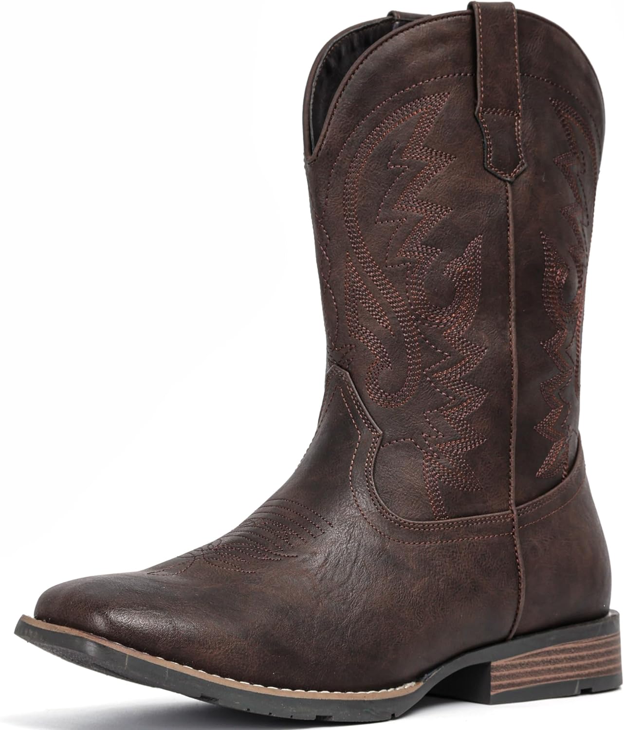 Мужские ковбойские сапоги IUV с широким квадратным носком, ретро-вестерн стиль, прочные классические модные вышитые сапоги на шнуровке, с противоскользящей подошвой, Coffee
Мужские ковбойские сапоги IUV с широким квадратным носком, ретро-вестерн стиль, прочные классические модные вышитые сапоги на шнуровке, с противоскользящей подошвой, Coffee