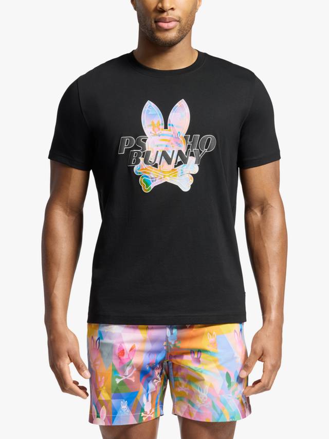 Хлопчатобумажная футболка с графическим рисунком milos обычного покроя с коротким рукавом Psycho Bunny, черный
Хлопчатобумажная футболка с графическим рисунком milos обычного покроя с коротким рукавом Psycho Bunny, черный