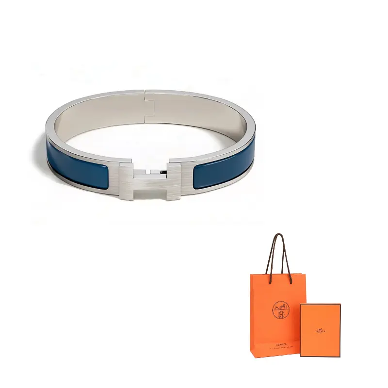 HERMES Клипса HH металлический браслет мужский silver/blue
HERMES Клипса HH металлический браслет мужский silver/blue