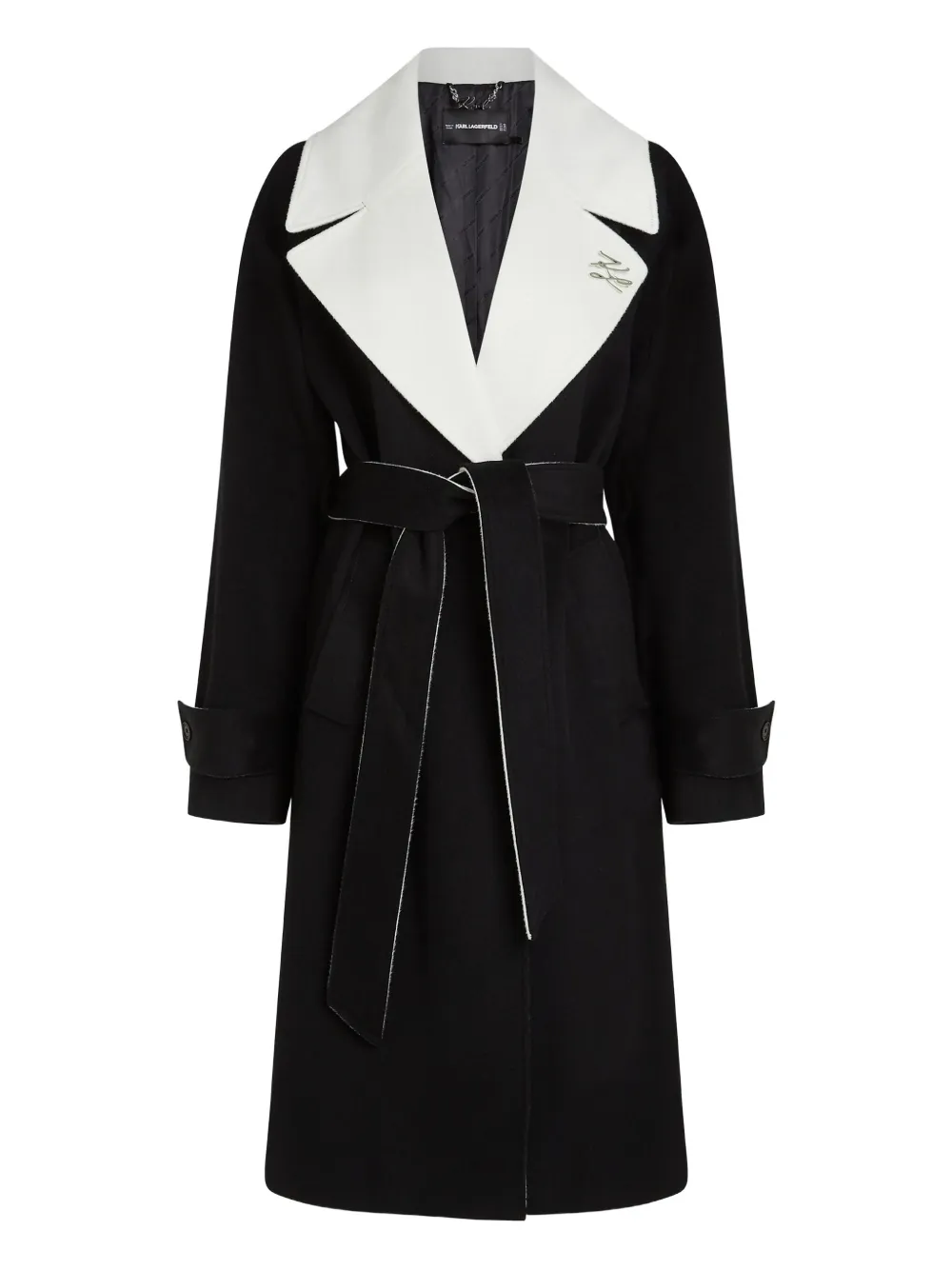 Пальто с поясом и контрастным воротником KARL LAGERFELD, черный
Пальто с поясом и контрастным воротником KARL LAGERFELD, черный