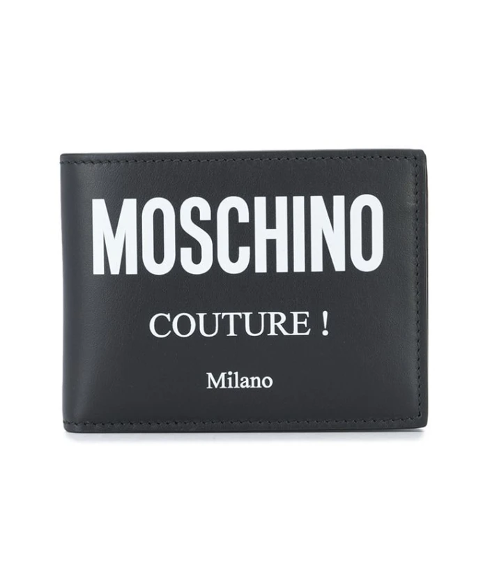 Кожаный кошелек с логотипом Moschino, черный
Кожаный кошелек с логотипом Moschino, черный