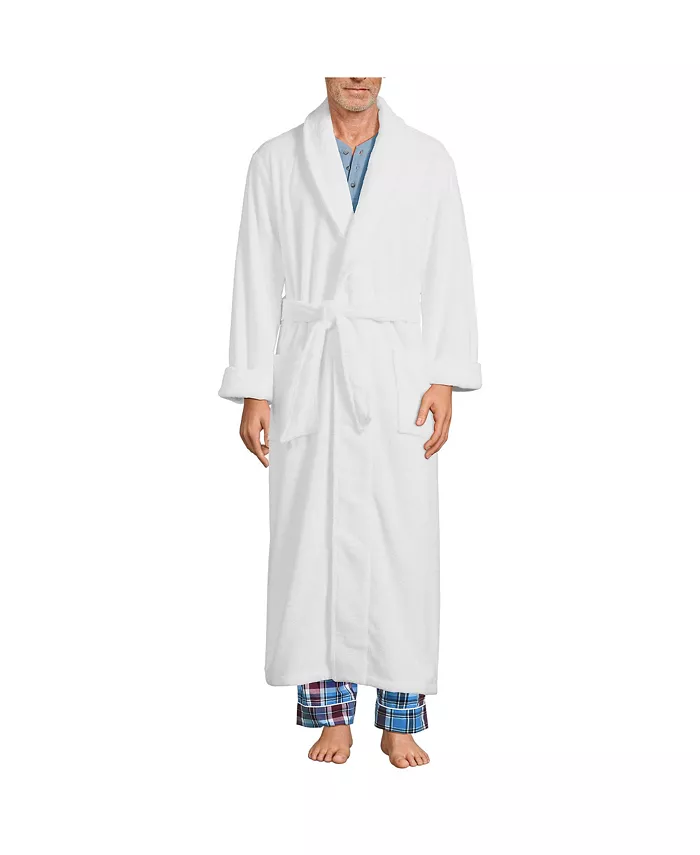 Мужской длинный халат из турецкого махрового полотна Lands' End, белый
Мужской длинный халат из турецкого махрового полотна Lands' End, белый