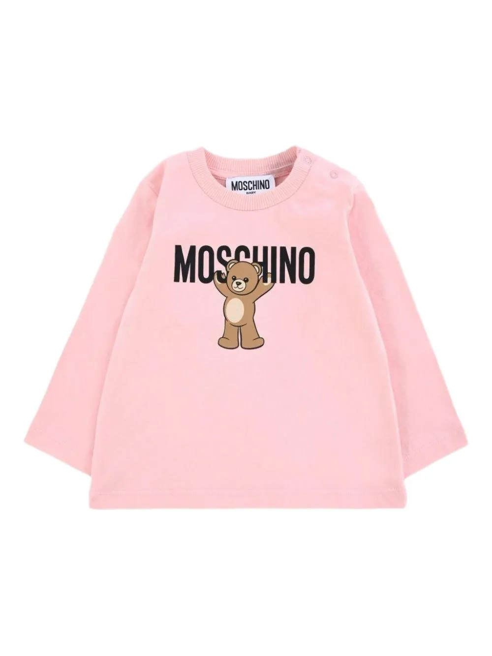 Хлопковая футболка с логотипом Teddy Moschino Kids, розовый
Хлопковая футболка с логотипом Teddy Moschino Kids, розовый