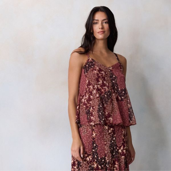 Женская майка-флаттер Lc Lauren Conrad, цвет plum durness patchwork
Женская майка-флаттер Lc Lauren Conrad, цвет plum durness patchwork