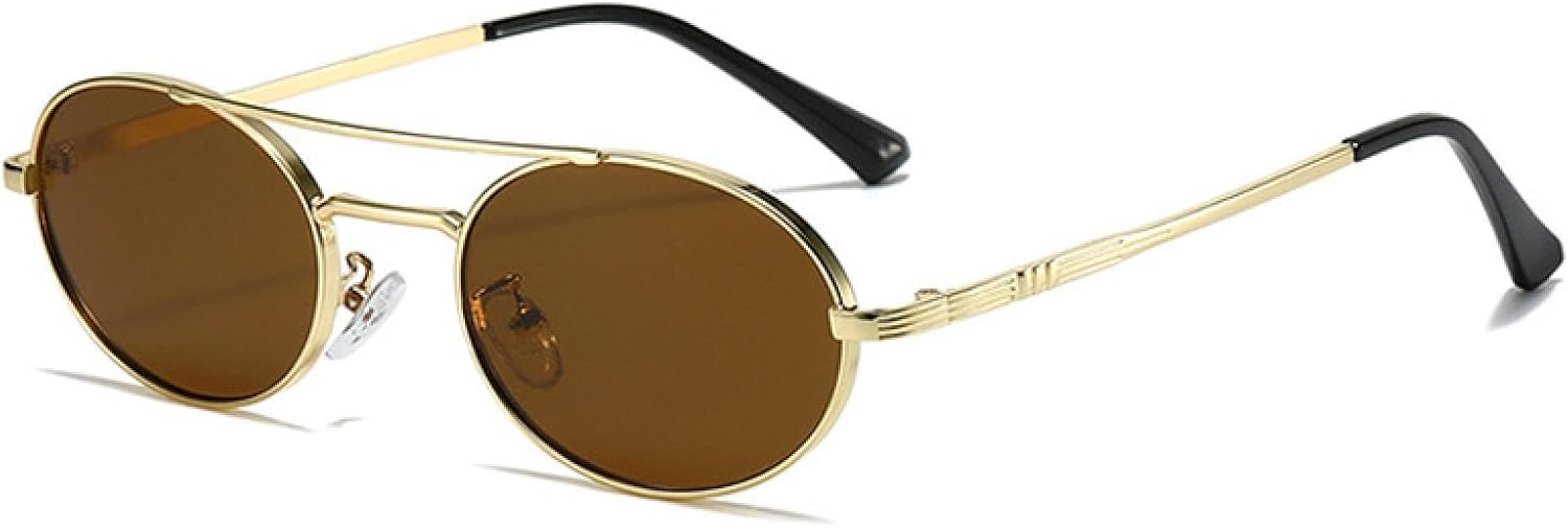 Винтажные маленькие овальные металлические солнцезащитные очки с двойной перемычкой для женщин, модные сине-зеленые очки с защитой от УФ-излучения UV400 для мужчин VVTWSSW, Golden Tea
Винтажные маленькие овальные металлические солнцезащитные очки с двойной перемычкой для женщин, модные сине-зеленые очки с защитой от УФ-излучения UV400 для мужчин VVTWSSW, Golden Tea