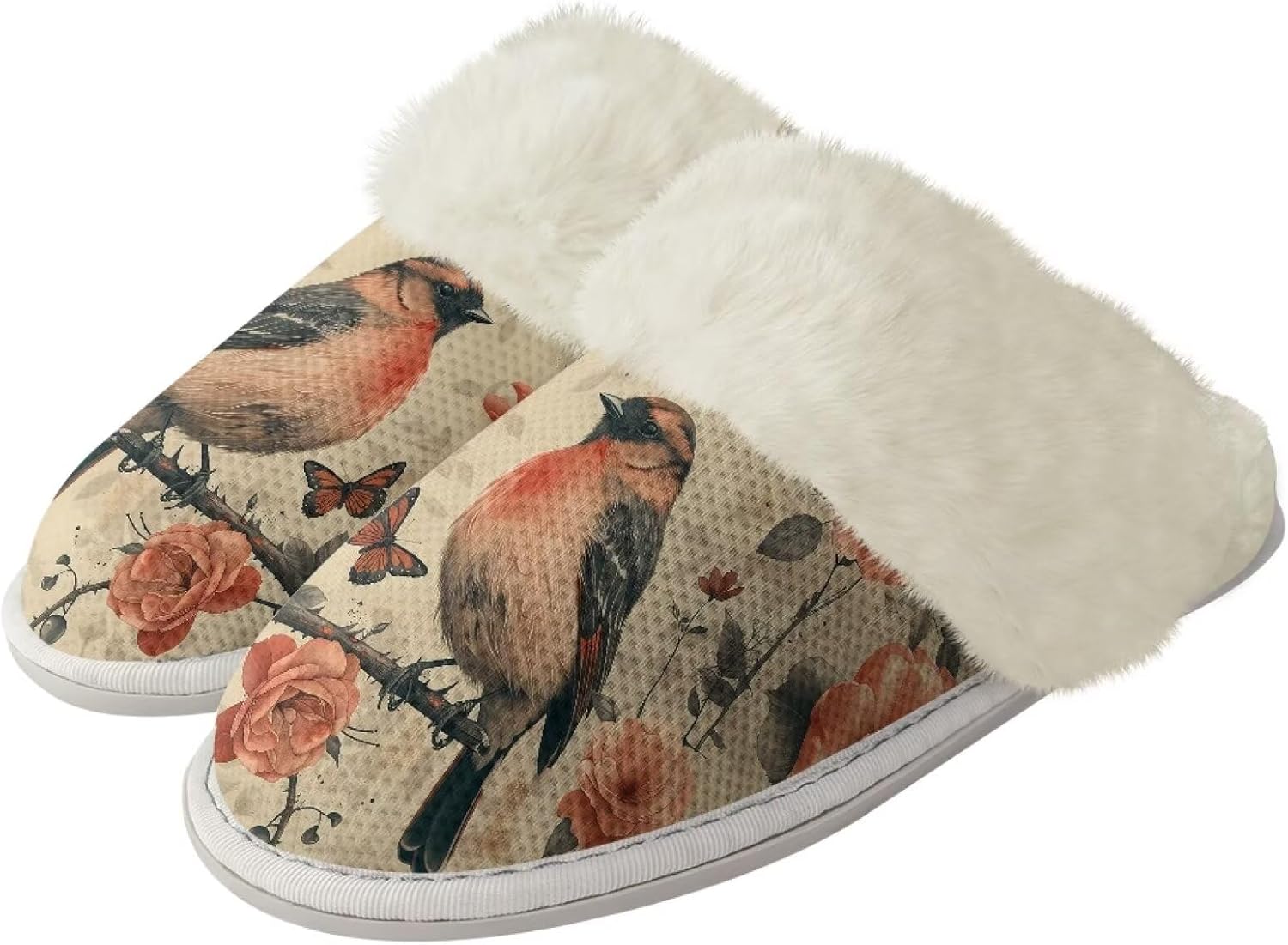 Мягкие домашние тапочки для мужчин и женщин, зимние теплые хлопковые домашние тапочки, бесшумные, моющиеся, с нескользящей резиновой подошвой Watdotory, Bird Flowers Butterfly
Мягкие домашние тапочки для мужчин и женщин, зимние теплые хлопковые домашние тапочки, бесшумные, моющиеся, с нескользящей резиновой подошвой Watdotory, Bird Flowers Butterfly