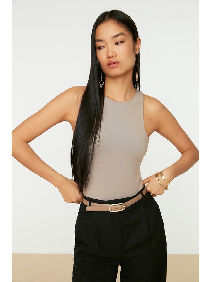 Боди trendyol, серо-коричневый
Боди trendyol, серо-коричневый