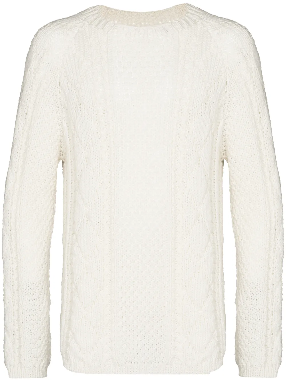 Джемпер фактурной вязки MAISON MARGIELA, белый 
Джемпер фактурной вязки MAISON MARGIELA, белый