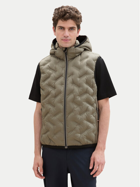 Жилет стандартного кроя Tom Tailor, зеленый 
Жилет стандартного кроя Tom Tailor, зеленый