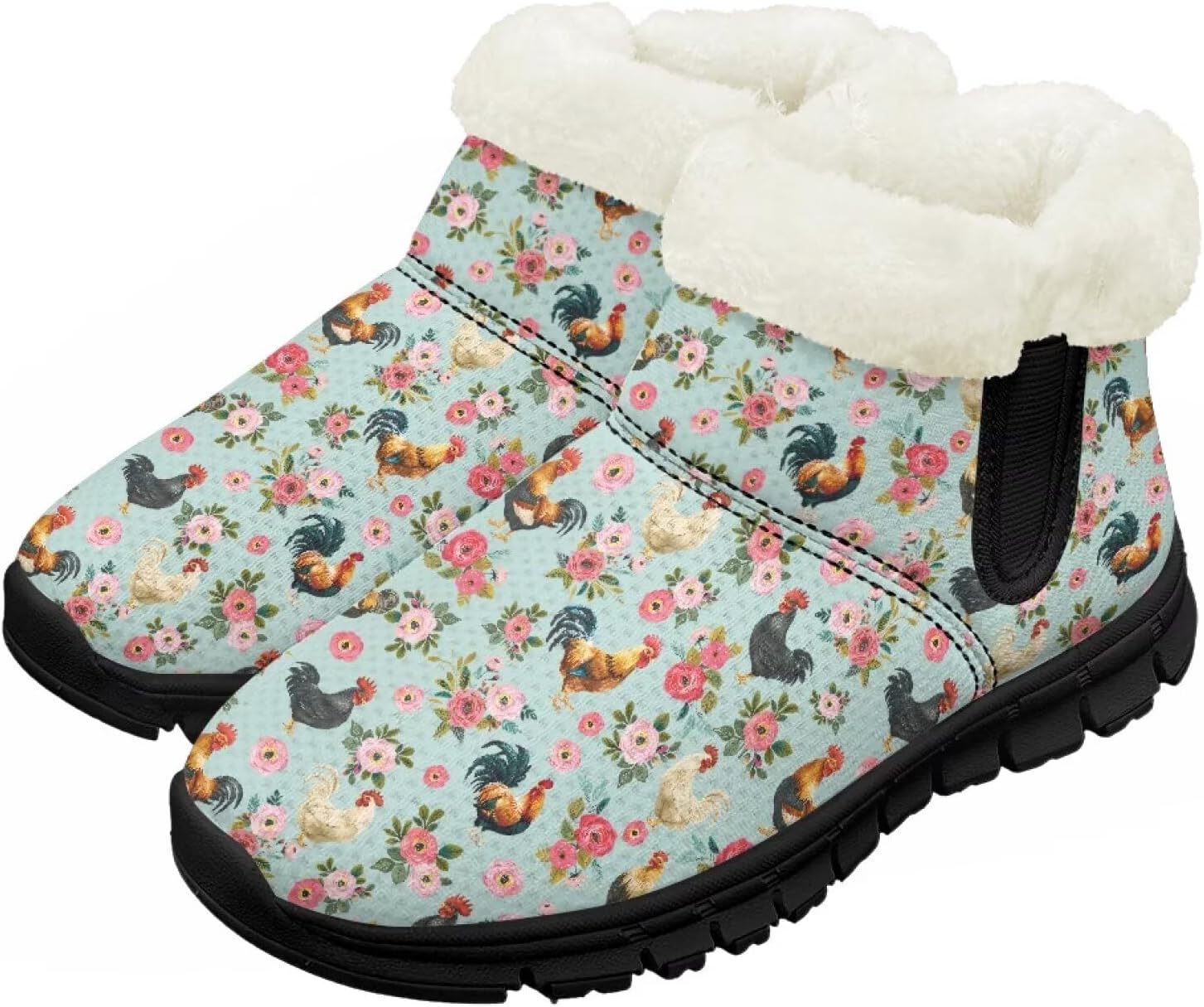 Зимние детские ботинки Chririnla для мальчиков и девочек, с теплой подкладкой из искусственного меха, на щиколотку, противоскользящие, для малышей и детей постарше, Romantic Rooster Print
Зимние детские ботинки Chririnla для мальчиков и девочек, с теплой подкладкой из искусственного меха, на щиколотку, противоскользящие, для малышей и детей постарше, Romantic Rooster Print