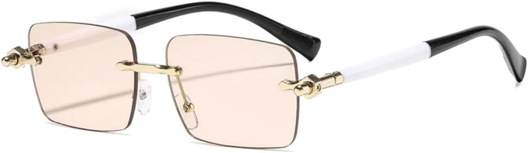 Модные квадратные солнцезащитные очки без оправы для женщин с прозрачными линзами с градиентом цвета "океан", мужские очки с защитой от УФ-излучения UV400 TVTBBVV, Champagne
Модные квадратные солнцезащитные очки без оправы для женщин с прозрачными линзами с градиентом цвета "океан", мужские очки с защитой от УФ-излучения UV400 TVTBBVV, Champagne