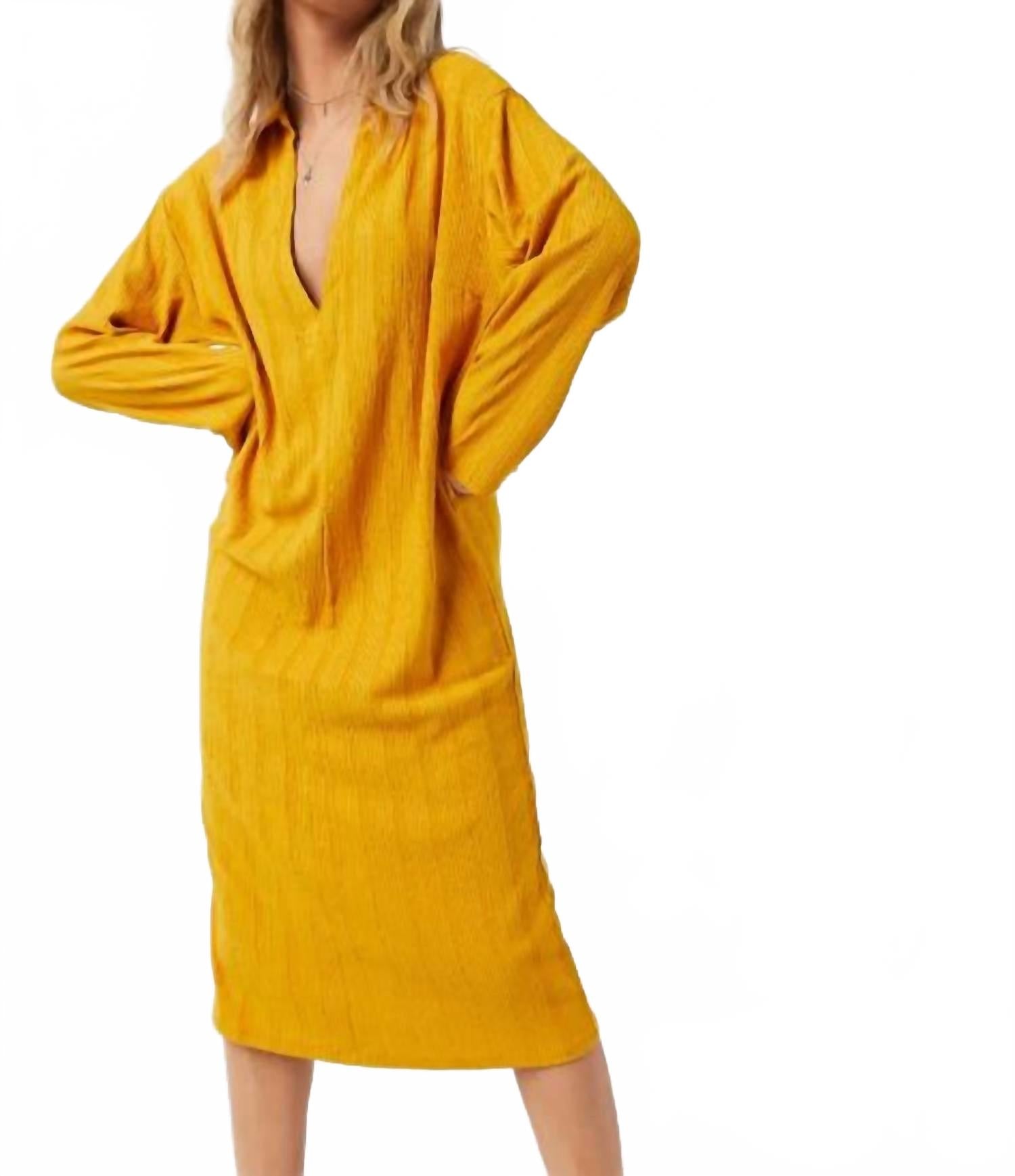 Платье-футболка Beach Aster с воротником "бархатцы" в желтом цвете Free People
Платье-футболка Beach Aster с воротником "бархатцы" в желтом цвете Free People