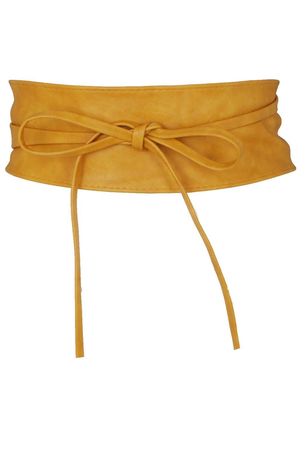 Круглый пояс из искусственной кожи с завязками на талии KRISP, желтый
Круглый пояс из искусственной кожи с завязками на талии KRISP, желтый