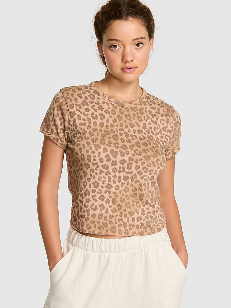 Футболка из хлопка в стиле ретро Pink, leopard band
Футболка из хлопка в стиле ретро Pink, leopard band