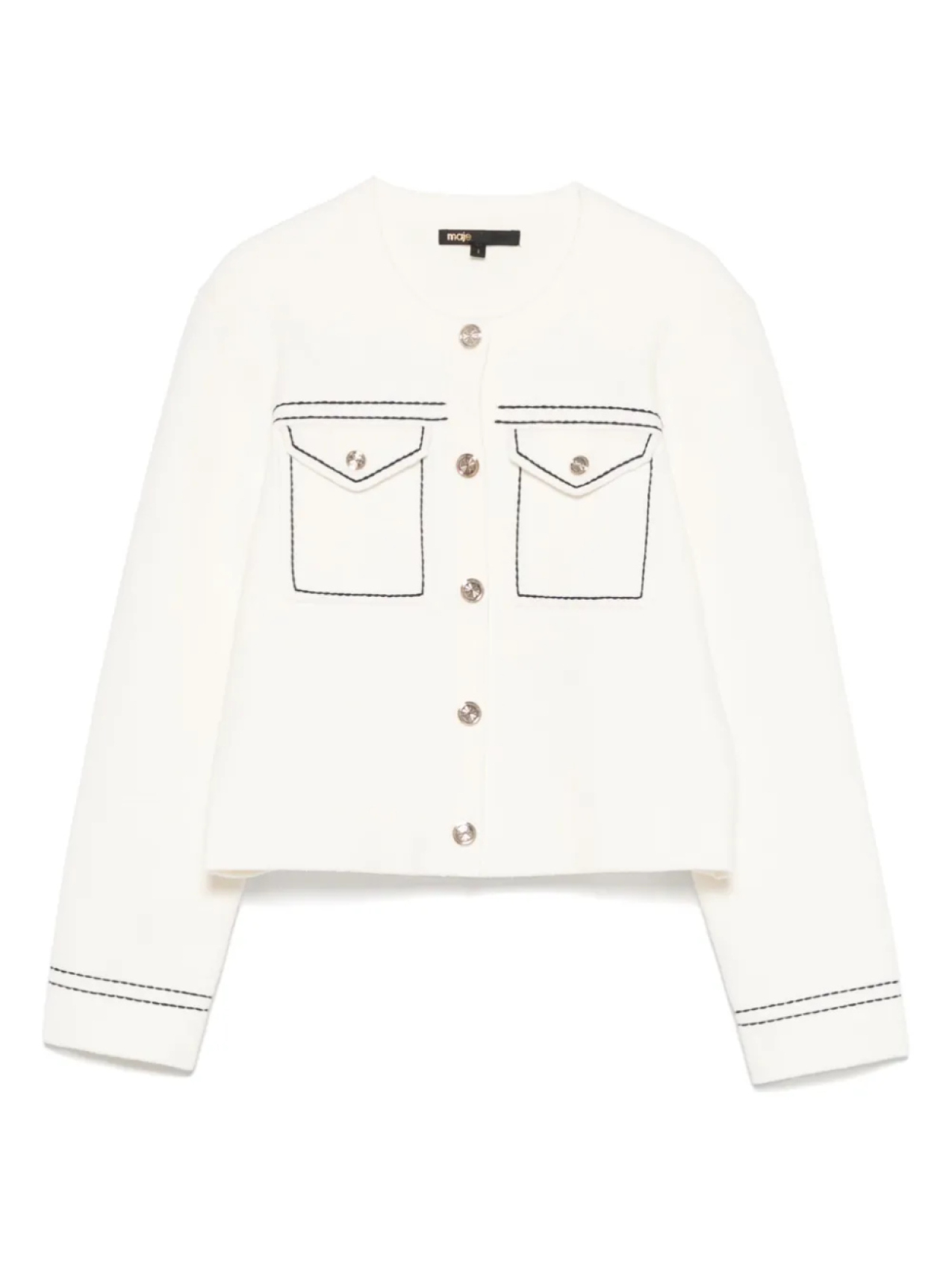 Кардиган с контрастной строчкой Maje, нейтральный
Кардиган с контрастной строчкой Maje, нейтральный