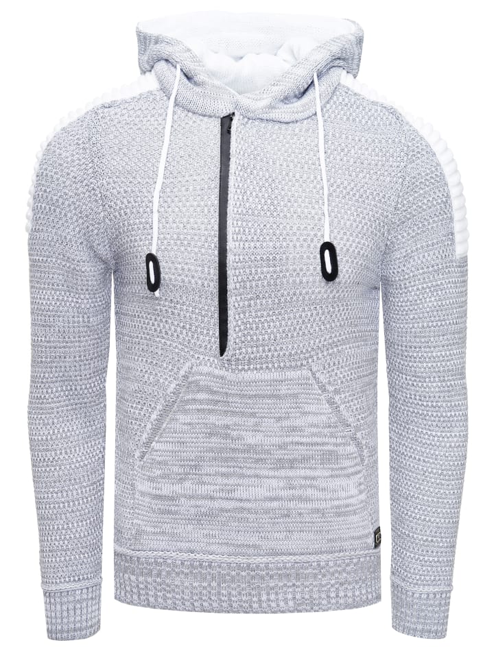 Свитер контрастной вязки с капюшоном и застежкой-молнией на 1/2 дюйма, серый Rusty Neal
Свитер контрастной вязки с капюшоном и застежкой-молнией на 1/2 дюйма, серый Rusty Neal