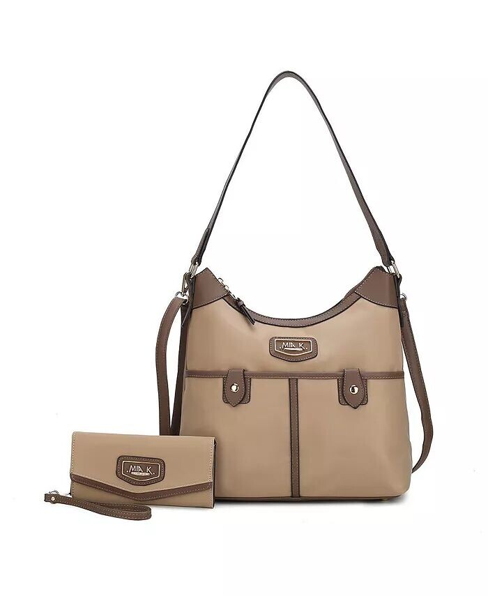 Нейлоновая сумка через плечо Harper Hobo с подходящим кошельком от Mia K — 2 предмета Mkf Collection, бежевый
Нейлоновая сумка через плечо Harper Hobo с подходящим кошельком от Mia K — 2 предмета Mkf Collection, бежевый